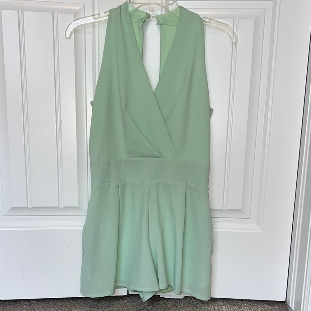 Mint Green Sleeveless Romper